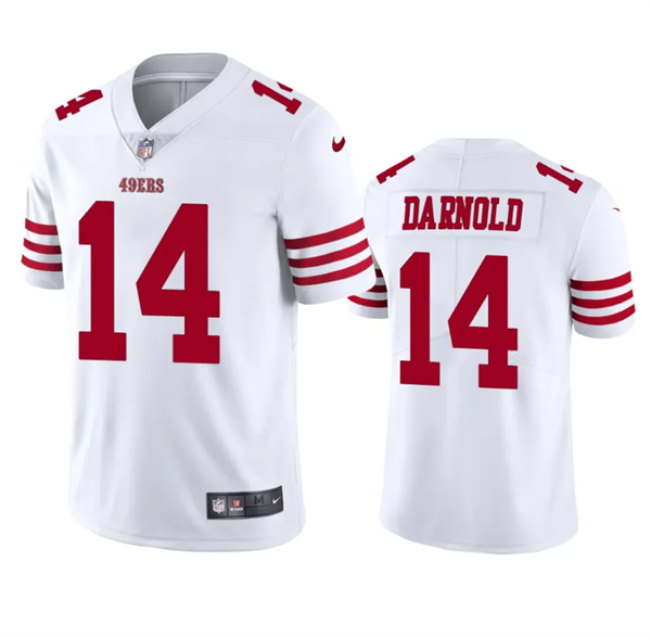 Men's San Francisco 49ers #14 Sam Darnold White Vapor Untouchable Limited Stitched Football Jersey
