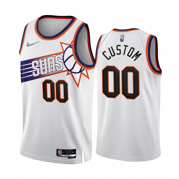 Men's Phoenix Suns Active Player Custom 2022/23 White 75th Anniversary Icon Edition Stitched Jersey