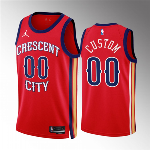Men's New Orleans Pelicans Active Player Custom Red 2022/23 Statement Edition Stitched Basketball Jersey