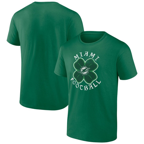 Men's Miami Dolphins Kelly Green St. Patrick's Day Celtic T-Shirt