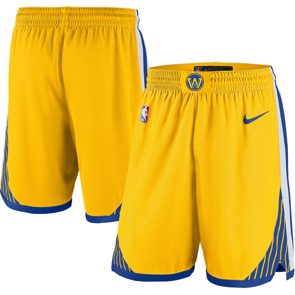 Men's Warriors Yellow Shorts (Run Smaller)