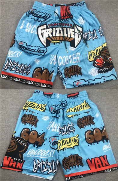 Men's Memphis Grizzlies Blue City Edition Shorts (Run Small)
