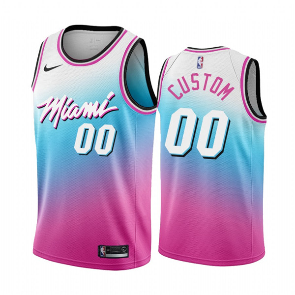Miami Heat Customized Blue Pick City Edition 2020-21 No Little Plans Stitched NBA Jersey