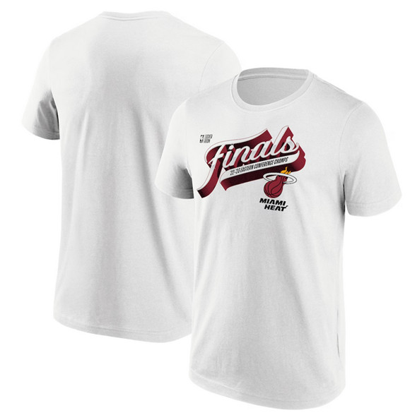 Men's Miami Heat White 2023 Eastern Conference Champions Locker Room T-Shirt
