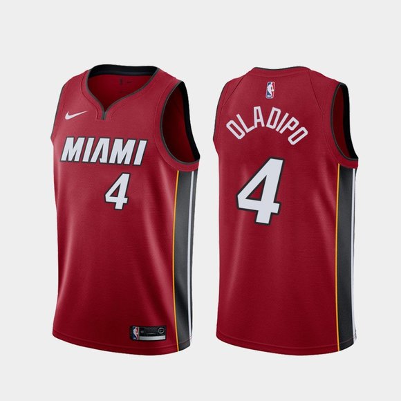Men's Miami Heat Victor Oladipo Red Stitched NBA Jersey