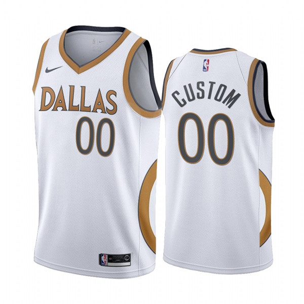 Dallas Mavericks Customized White City Edition 2020-21 No Little Plans Stitched NBA Jersey