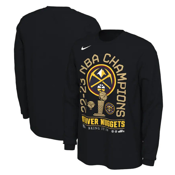 Men's Denver Nuggets Black 2023 Finals Champions Locker Room Long Sleeve T-Shirt