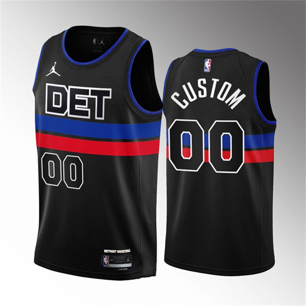 Youth Detroit Pistons Active Player Custom Black 2022/23 Statement Edition Stitched Basketball Jersey