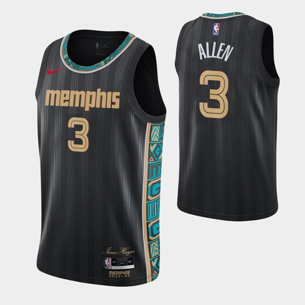 Men's Memphis Grizzlies #3 Grayson Allen 2020-21 City Swingman Stitched NBA Jersey