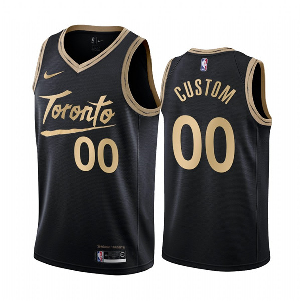 Men's Toronto Raptors Active Player Custom Black City Edition 2020-21 Stitched NBA Jersey