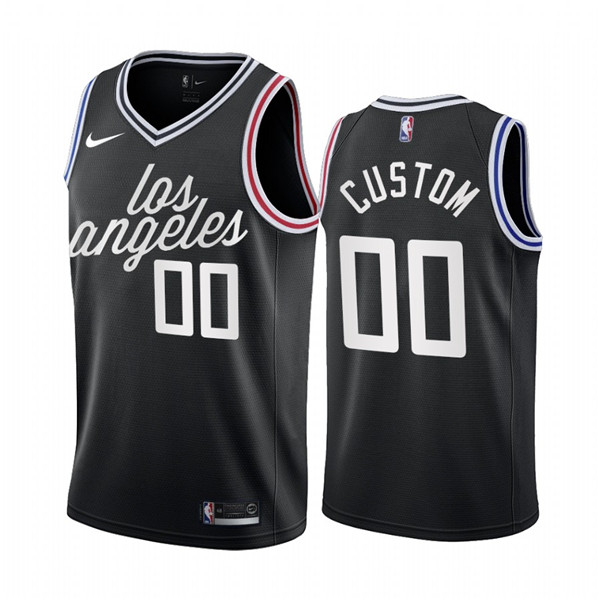 Men's Los Angeles Clippers Customized 2022/23 Black City Edition Stitched Basketball Jersey