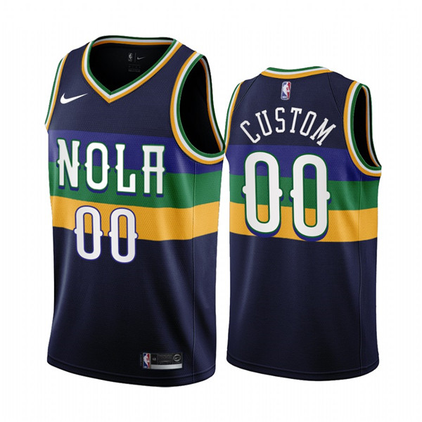 Men's New Orleans Pelicans Customized 2022/23 Black City Edition Stitched Basketball Jersey