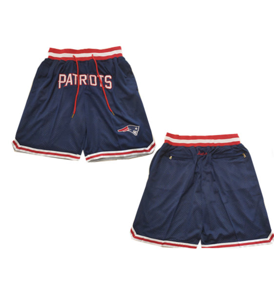Men's New England Patriots Navy Shorts (Run Small)