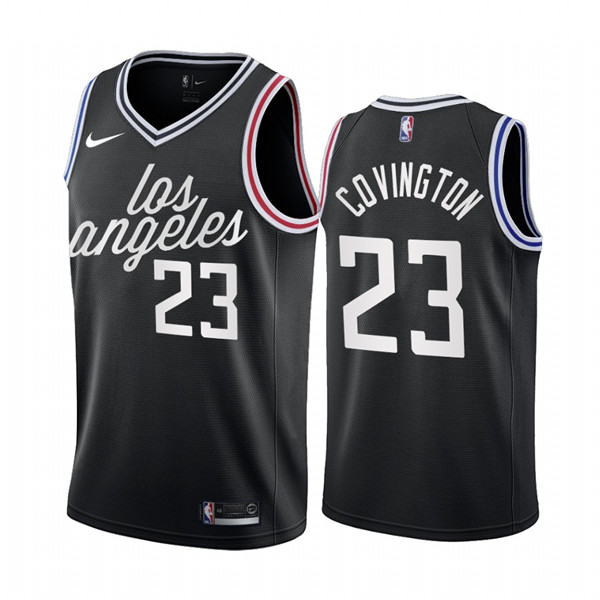Men's Los Angeles Clippers #23 Robert Covington 2022/23 Black City Edition Stitched Jersey