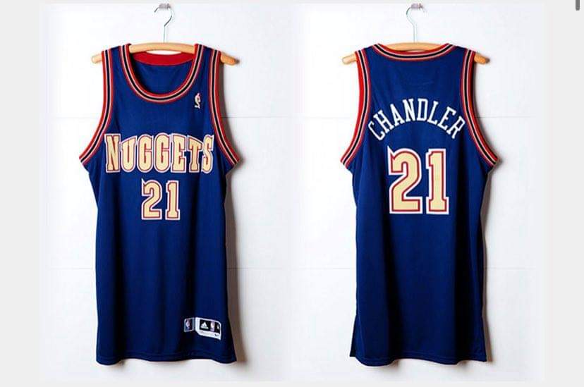 Men's Denver Nuggets #21 Wilson Chandler Stitched NBA Jersey