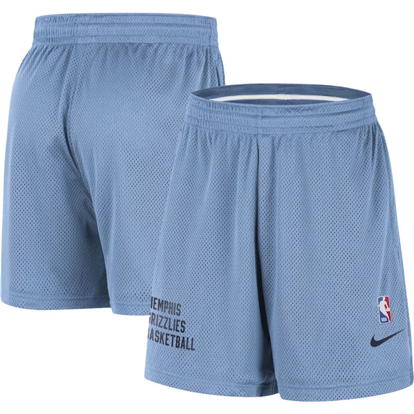 Men's Memphis Grizzlies Navy On-Court Practice Warmup Performance Shorts(Run Small)