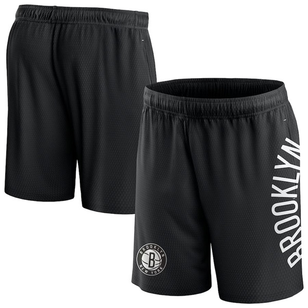 Men's Brooklyn Nets Black Post Up Mesh Shorts(Run Small)