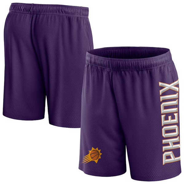Men's Phoenix Suns Purple Post Up Mesh Shorts(Run Small)