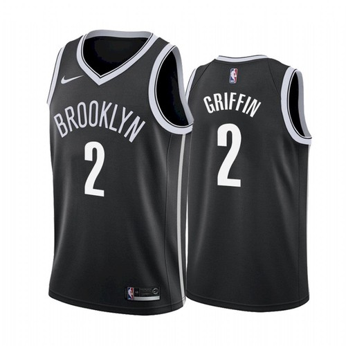 Men's Brooklyn Nets #2 Blake Griffin Black Stitched NBA Jersey