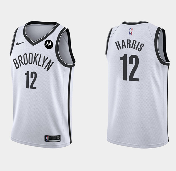Men's Brooklyn Nets #12 Joe Harris White Stitched NBA Jersey