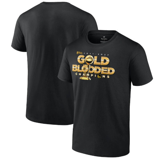Men's Golden State Warriors 2021-2022 NBA Finals Champions Gold Blooded T-Shirt