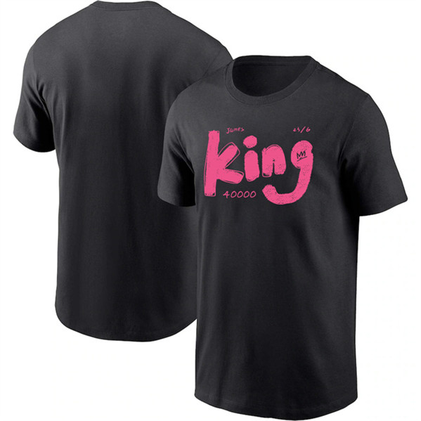 Men's Los Angeles Lakers Black King James T-Shirt