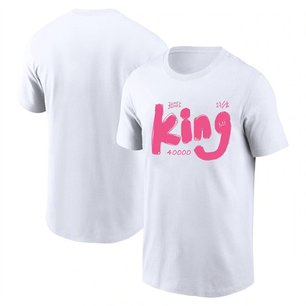 Men's Los Angeles Lakers White King James T-Shirt