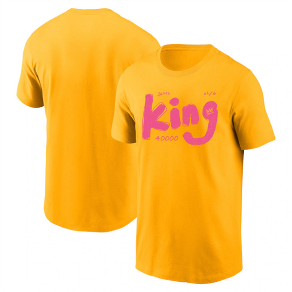 Men's Los Angeles Lakers Yellow King James T-Shirt