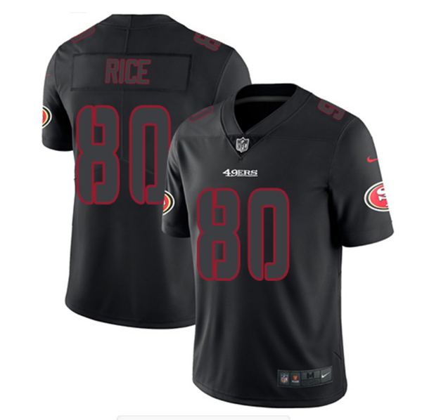 Men's San Francisco 49ers #80 Jerry Rice Black Impact Limited Stitched Jersey