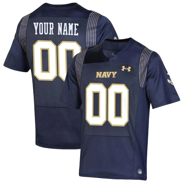Men's Navy Midshipmen Active Player Custom Navy Stitched Football Jersey