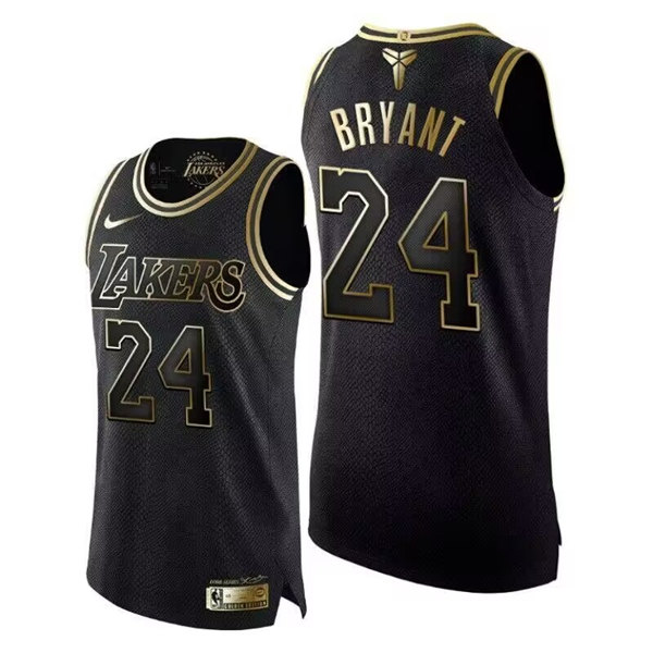 Men's Los Angeles Lakers #24 Kobe Bryant Black Mamba Stitched Jersey
