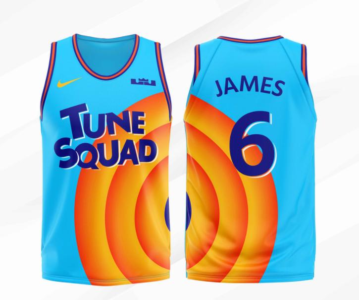 Men's Miami Heat #6 Lebron King James Tune Squad Stitched NBA Jersey