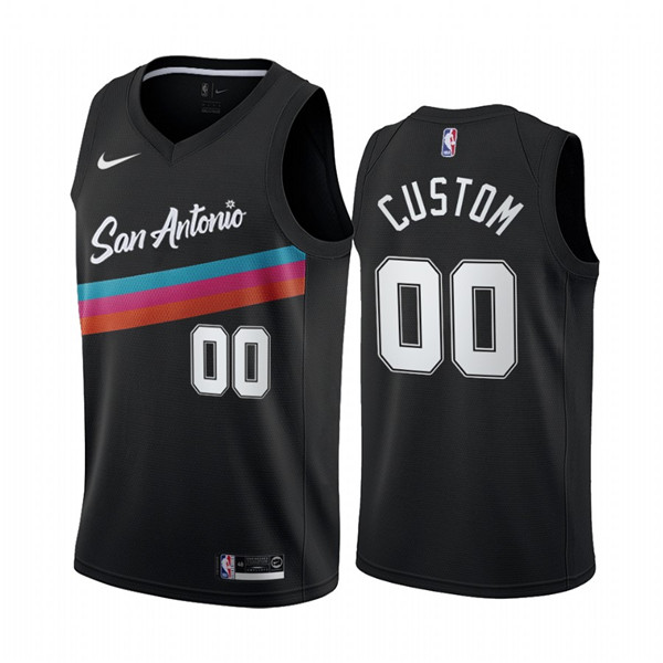 San Antonio Spurs Customized Black City Edition Fiesta 2020-21 Stitched NBA Jersey
