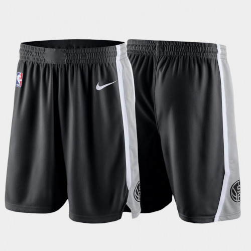 Men' SA Spurs Black NBA Shorts (Run Smaller)