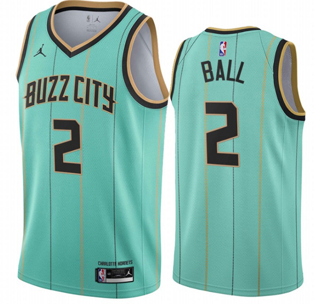 Men's Charlotte Hornets #2 LaMelo Ball Teal Buzz City Swingman 2020-21 Stitched NBA Jersey