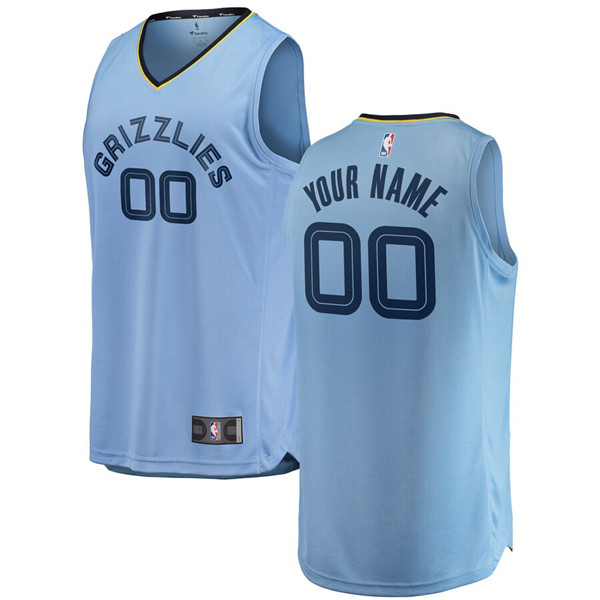 Men's Memphis Grizzlies Active Player Custom Stitched NBA Jersey