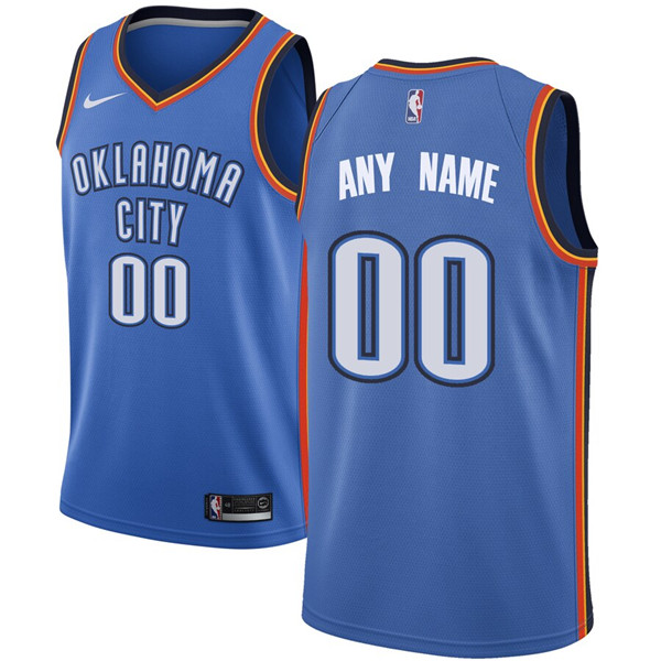 Men's Oklahoma City Thunder Active Player Custom Stitched NBA Jersey