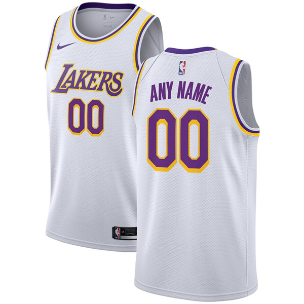Los Angeles Lakers Customized White Stitched NBA Jersey