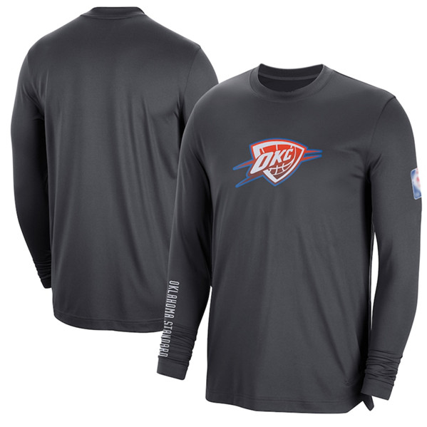 Men's Oklahoma City Thunder Black 2022/23 City Edition Essential Expressive Long Sleeve T-Shirt