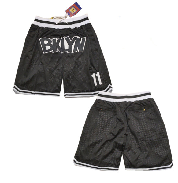 Men's Brooklyn Nets Black Mitchell&Ness Shorts (Run Small)
