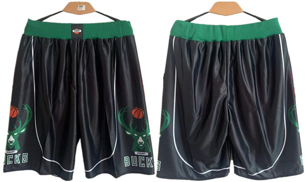 Men's Milwaukee Bucks Black Shorts (Run Small)