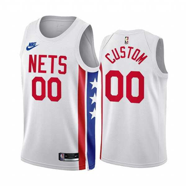 Men's Brooklyn Nets Customized 2022/23 White Classci Edition Stitched Basketball Jersey