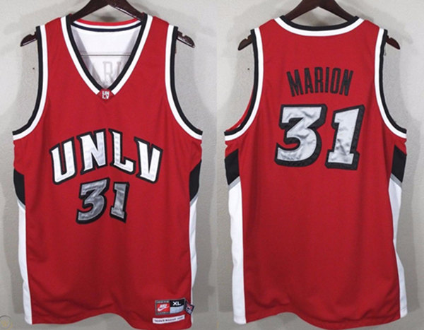 Men's UNLV #31 Shawn Marion Red Stitched Jersey
