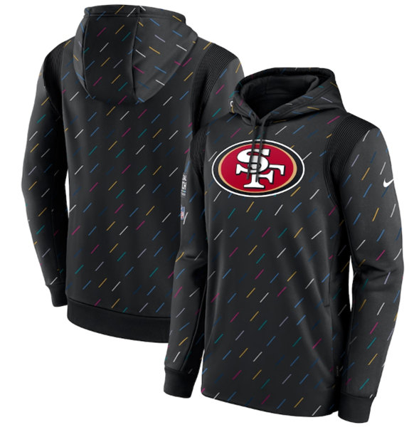 Men's San Francisco 49ers 2021 Charcoal Crucial Catch Therma Pullover Hoodie