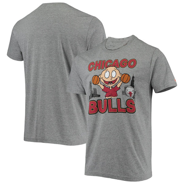 Men's Chicago Bulls Gray Basketball T-Shirt