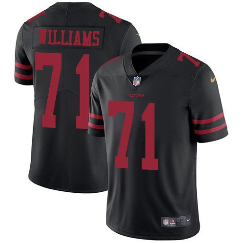 Men's San Francisco 49ers #71 Trent Williams Black Vapor Untouchable Limited Stitched Jersey
