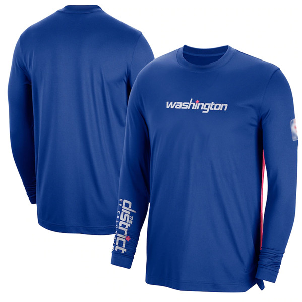 Men's Washington Wizards Blue 2022/23 City Edition Essential Expressive Long Sleeve T-Shirt