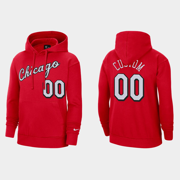 Chicago Bulls Customized Red City Edition Pullover Hoodie