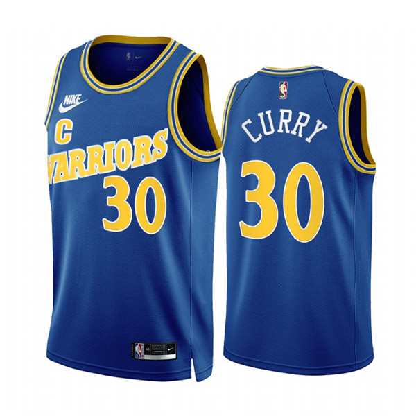 Men's Golden State Warriors #30 Stephen Curry 2022/23 Royal Classic Edition Stitched Basketball Jersey