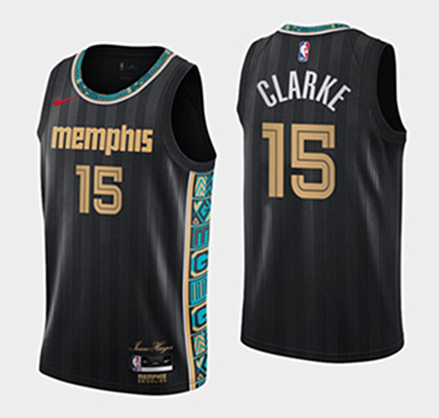 Men's Memphis Grizzlies #15 Brandon Clarke Black 2020-21 City Swingman Stitched NBA Jersey